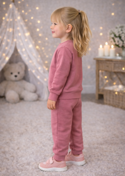 Mädchen Schlafanzug-Set mit Fleece-Futter 3133 - Fuchsia