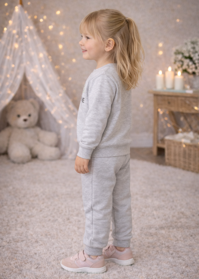 3136 بيجاما فراشة مع كتابة - Grau