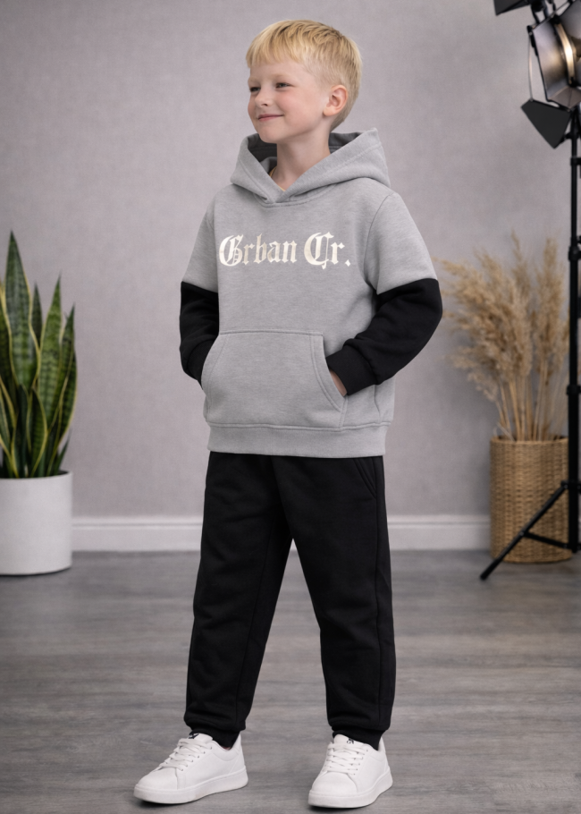 03124 بجامة صبياني كم الوان - فضي