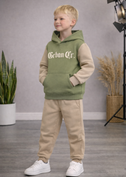 طقم بيجامة ولادي شتوي ثلاثي الخيوط مبطن 3124 - عفني