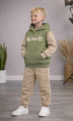 Boys 3-Thread Fleece-Lined Winter Pyjama Set 3124 - mint