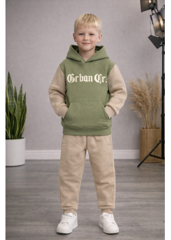 طقم بيجامة ولادي شتوي ثلاثي الخيوط مبطن 3124 - عفني