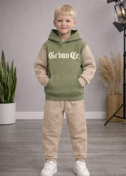 طقم بيجامة ولادي شتوي ثلاثي الخيوط مبطن 3124 - عفني