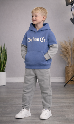 Boys 3-Thread Fleece-Lined Winter Pyjama Set 3124 - blue