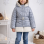 Mädchen Regenjacke mit weichem Fellfutter und Kapuze 5008 - Grau