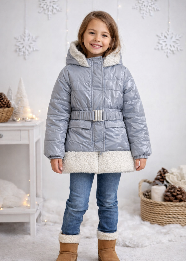 5008 جاكيت بناتي - فضي