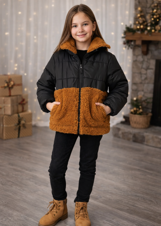 5011 جاكيت بناتي  - اسود