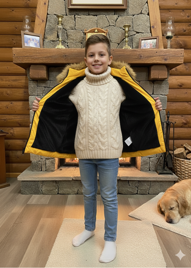 5107 جاكيت ولادي - اصفر