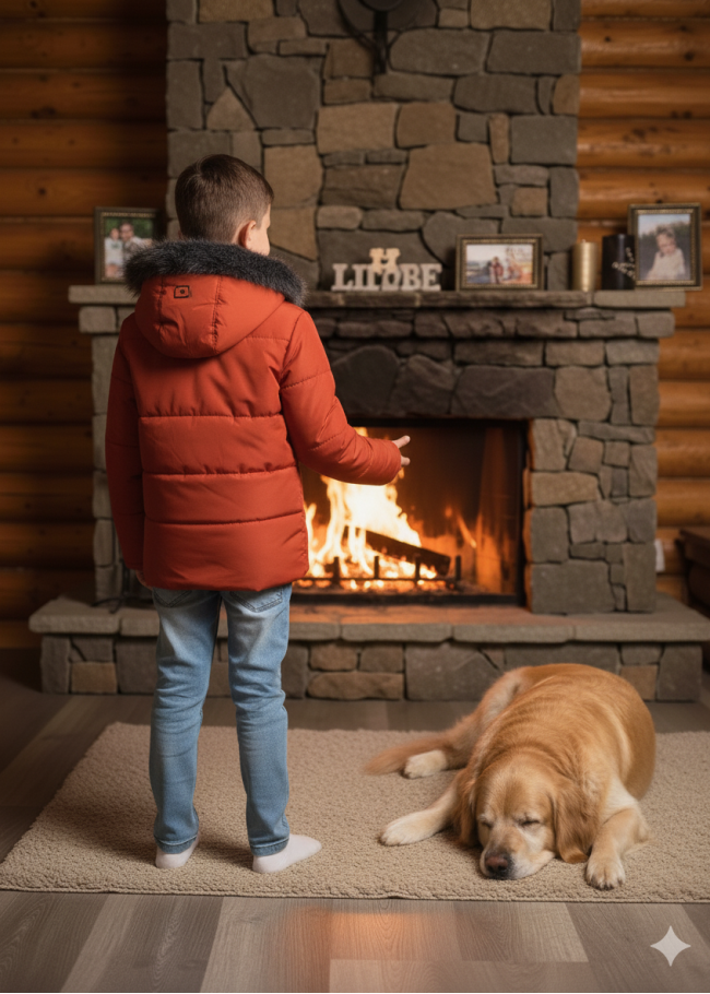 5107 جاكيت ولادي - قرميدي