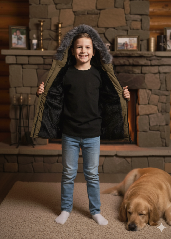 5107 جاكيت ولادي - زيتي