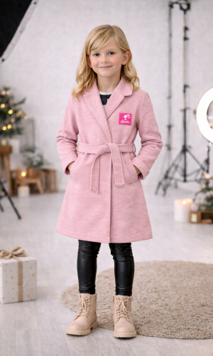 Eleganter Wintermantel für Mädchen 5108  - Rosa