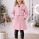 Eleganter Wintermantel für Mädchen 5108  - Rosa