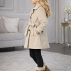5109 جاكيت جوخ بناتي  - Creme
