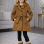 Mädchen-Trenchcoat aus Wollstoff 5109  - Braun