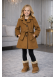 Mädchen-Trenchcoat aus Wollstoff 5109  - Braun
