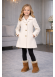 Mädchen-Trenchcoat aus Wollstoff 5109  - Ecru