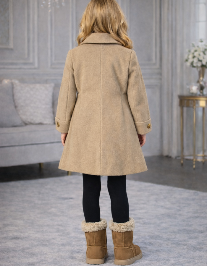5109 جاكيت جوخ بناتي  - Beige