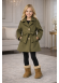 Mädchen-Trenchcoat aus Wollstoff 5109  - Khaki