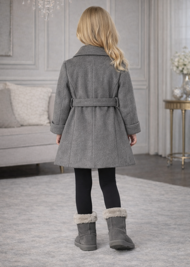 5109 جاكيت جوخ بناتي  - Grau