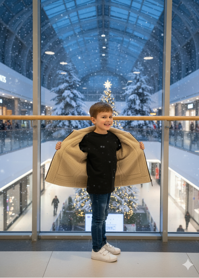 5117 جاكيت جلد الغزال  - بني