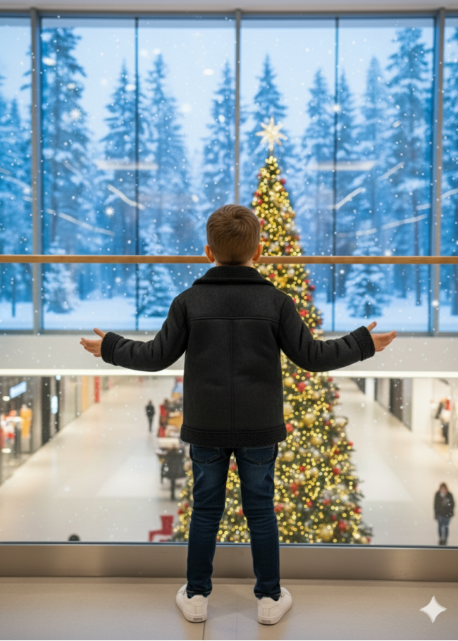 5117 جاكيت جلد الغزال  - اسود