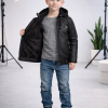 5118 جاكيت جلد مربعات - اسود