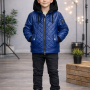 Boys' Fur-Lined Jacket with Hood 5124  - blue