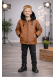 Boys' Fur-Lined Jacket with Hood 5124  - tan