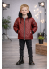Boys' Fur-Lined Jacket with Hood 5124  - burgundy