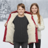 Mit Fell gefütterte Winter-Parka-Jacke für Kinder 5138 - Rot