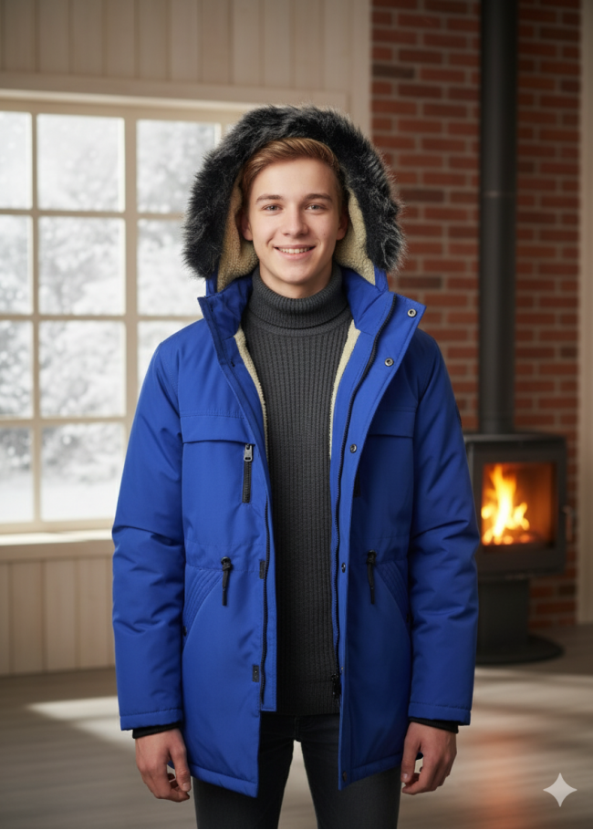 5140 جاكيت برشوت - ازرق