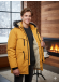 جاكيت باركا شتوي للمراهقين مبطن بالفرو 5140 - اصفر