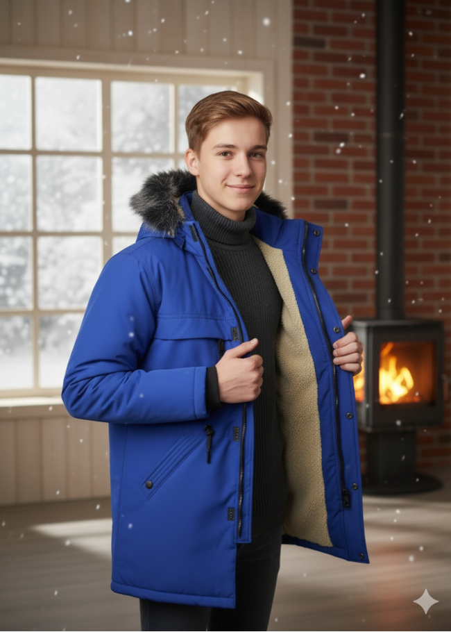 5140 جاكيت برشوت - ازرق