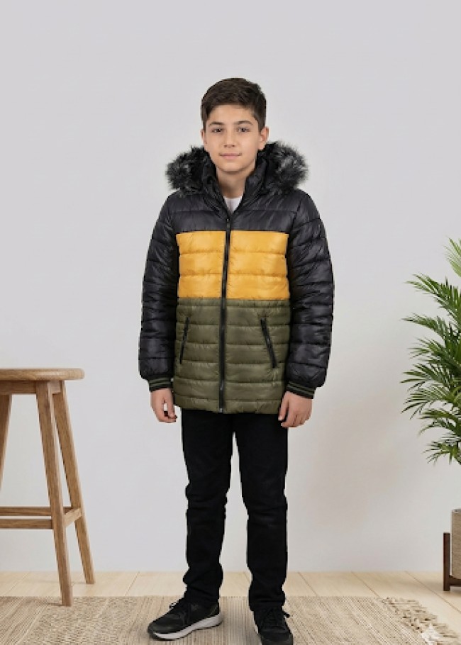 5147 جاكيت ولادي - Dunkelkhaki