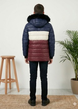 جاكيت ولادي شتوي مبطن فرو 5147 - كحلي