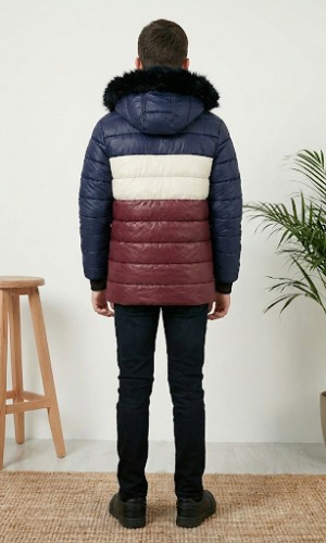 Winterjacke für Jungen mit Fellfutter 5147 - Dunkelblau