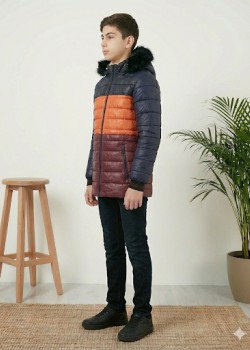 جاكيت ولادي شتوي مبطن فرو 5147 - اسود