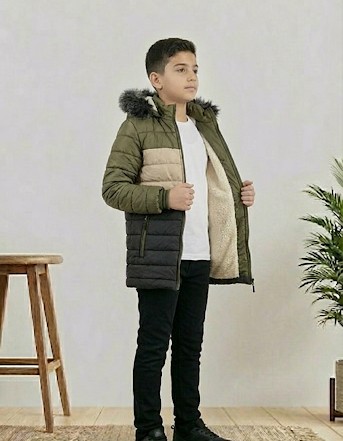 Winterjacke für Jungen mit Fellfutter 5147 - Dunkelgrün