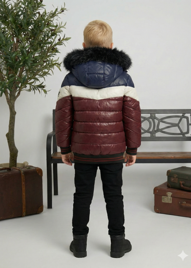 5148 جاكيت صبياني  - خمري