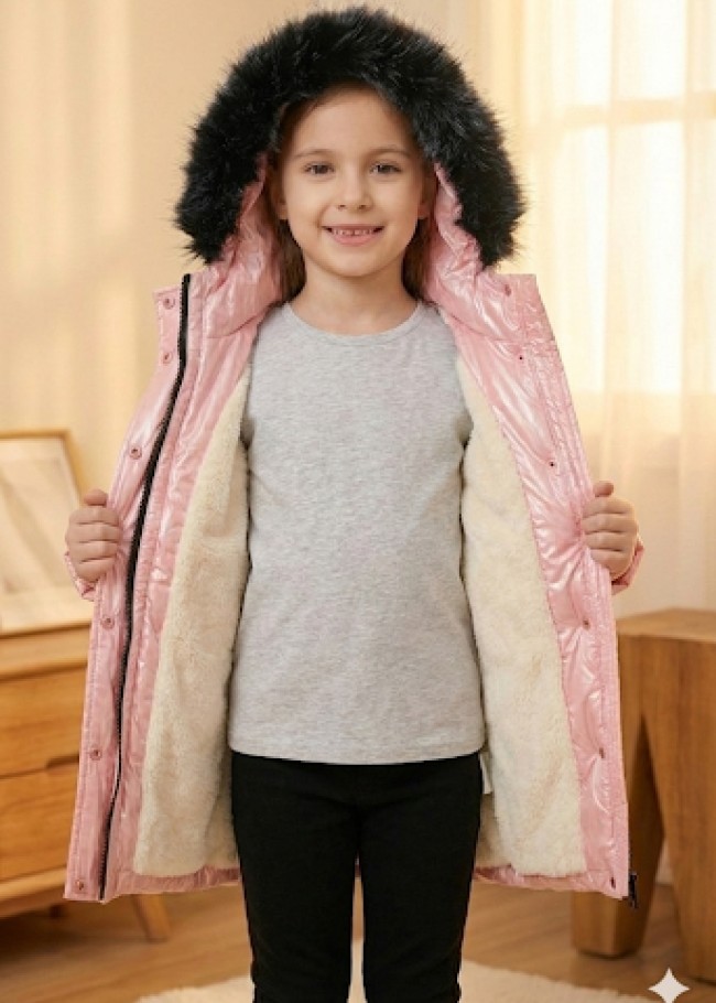 5150 جاكيت نفخ طويل  - pink