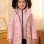 Glänzende Mädchen-Winterjacke mit warmem Fellfutter (Mehrere Farben) 5150  - Rosa