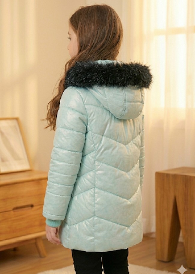 5150 جاكيت نفخ طويل  - mint green