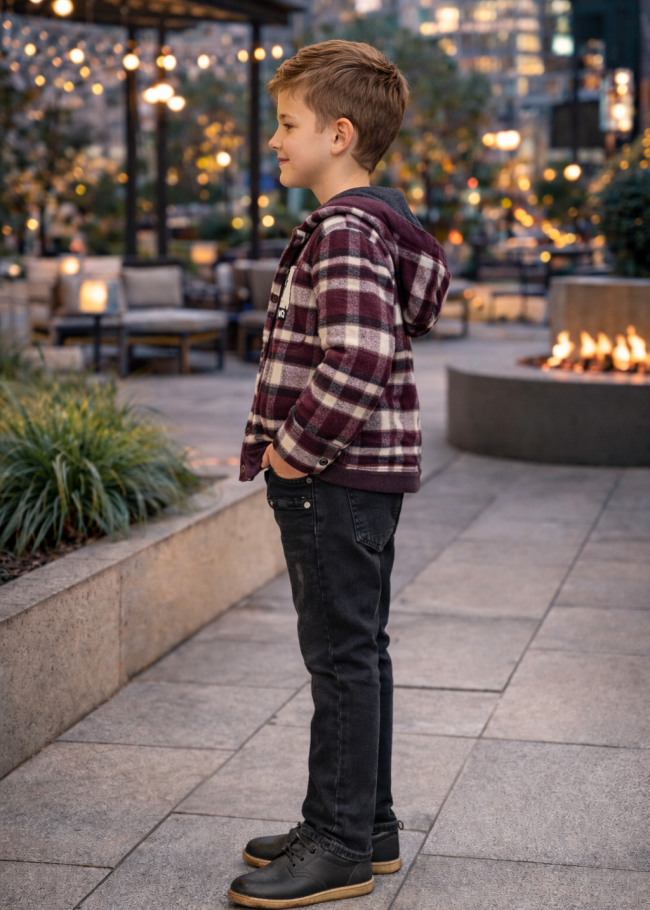 3512 طقم صبياني جوخ كارو - خمري