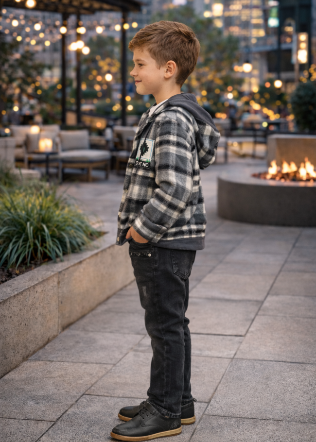 3512 طقم صبياني جوخ كارو - اسود