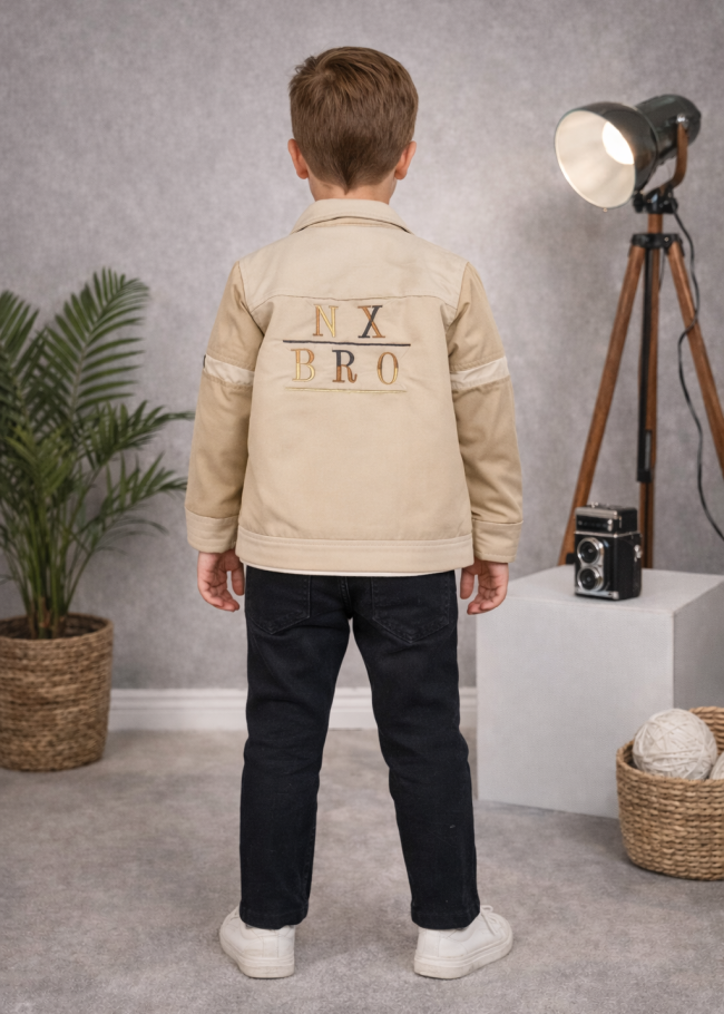 3513 طقم ولادي برشوت  - بيج