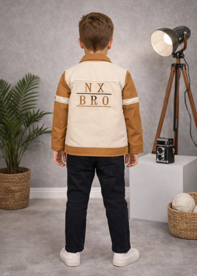 3513 طقم ولادي برشوت  - Cognac