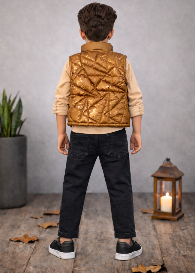 3518 طقم ولادي 4 قطع - brown