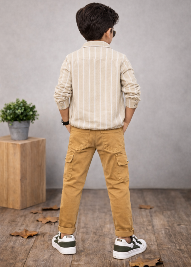 3521 طقم صبياني  - بيج