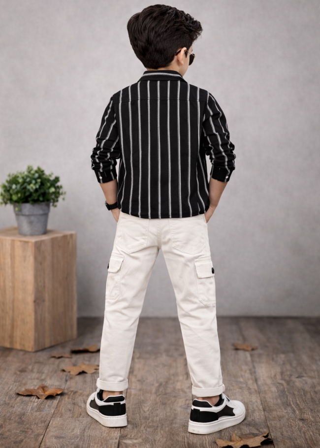 3521 طقم صبياني  - اسود