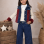 Modisches 3-teiliges Jeans-Set für Mädchen 3526 - Bordeaux